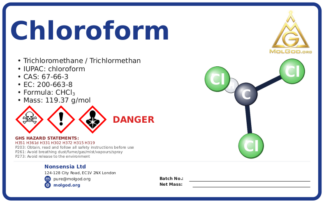 Tirchloromethane (CAS 67-66-3), CAS 67-66-3 — chemical product label