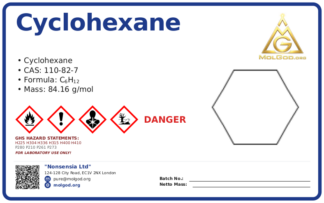 cyclohexane (CAS 110-82-7) — Safety Data Sheet, CAS 110-82-7 — chemical product label
