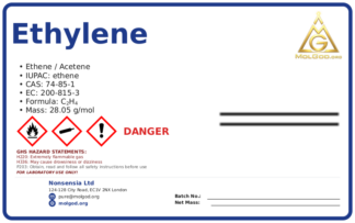 ethylene (CAS 74-85-1) — Safety Data Sheet, CAS 74-85-1 — chemical product label
