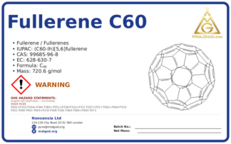 fullerene C60 (CAS 99685-96-8) — Safety Data Sheet, CAS 99685-96-8 — chemical product label