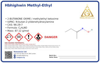 2-butanone oxime (CAS 96-29-7), CAS 96-29-7 — chemical product label
