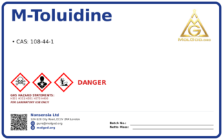 m-Toluidine (CAS 108-44-1), CAS 108-44-1 — chemical product label