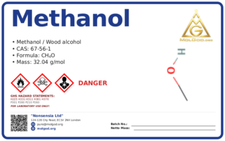 methanol (CAS 67-56-1) — Safety Data Sheet, CAS 67-56-1 — chemical product label