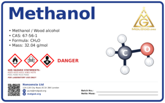 Methanol CAS No 67-56 (CAS 67-56-1) — Xilong Scientific, CAS 67-56-1 — chemical product label