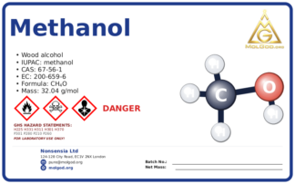 Methanol (CAS 67-56-1), CAS 67-56-1 — chemical product label