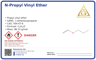 n-propyl vinyl ether (CAS 764-47-6), CAS 764-47-6 — chemical product label