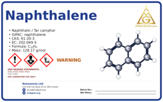 Naphthalene (CAS 91-20-3), CAS 91-20-3 — chemical product label