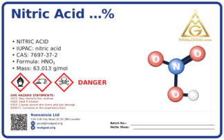 Nitric acid (CAS 7697-37-2), CAS 7697-37-2 — chemical product label