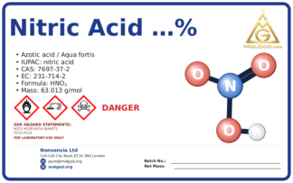 Nitric acid (CAS 7697-37-2), CAS 7697-37-2 — chemical product label