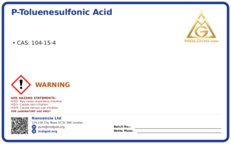 p-Toluenesulfonic Acid (CAS 104-15-4), CAS 104-15-4 — chemical product label