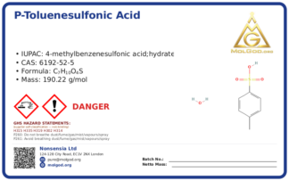 p-Toluenesulfonic Acid (CAS 6192-52-5), CAS 6192-52-5 — chemical product label