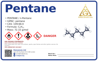 N-Pentane (CAS 109-66-0), CAS 109-66-0 — chemical product label