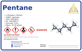 N-Pentane (CAS 109-66-0), CAS 109-66-0 — chemical product label