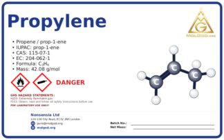 propene; propylene (CAS 115-07-1) — Safety Data Sheet, CAS 115-07-1 — chemical product label