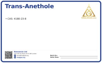 trans-Anethole (CAS 4180-23-8), CAS 4180-23-8 — chemical product label