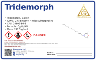 tridemorph (CAS 24602-86-6) — Safety Data Sheet, CAS 24602-86-6 — chemical product label