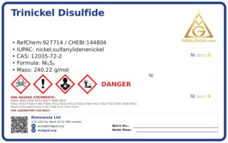 trinickel disulfide (CAS 12035-72-2) — Safety Data Sheet, CAS 12035-72-2 — chemical product label