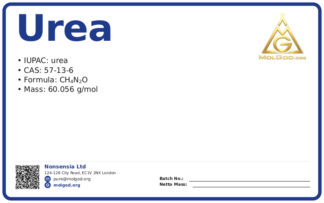 urea (CAS 57-13-6), CAS 57-13-6 — chemical product label