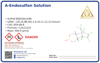 α-Endosulfan solution (CAS 959-98-8), CAS 959-98-8 — chemical product label