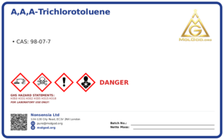 α,α,α-Trichlorotoluene (CAS 98-07-7), CAS 98-07-7 — chemical product label