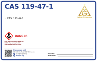 CAS 119-47-1, CAS 119-47-1 — chemical product label
