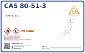 CAS 80-51-3, CAS 80-51-3 — chemical product label