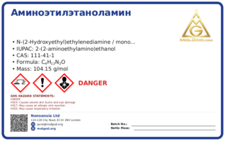 China (CAS 111-41-1), CAS 111-41-1 — chemical product label