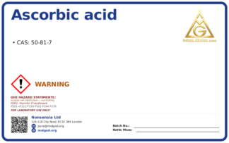 CAS 50-81-7, CAS 50-81-7 — chemical product label