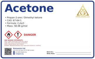 Ацетон технический (CAS 67-64-1), CAS 67-64-1 — chemical product label