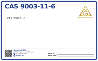 CAS 9003-11-6, CAS 9003-11-6 — chemical product label