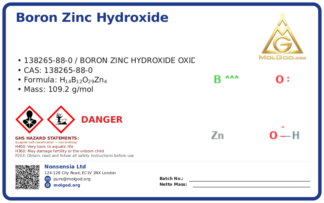 Boron zinc hydroxide oxide (CAS 138265-88-0), CAS 138265-88-0 — chemical product label