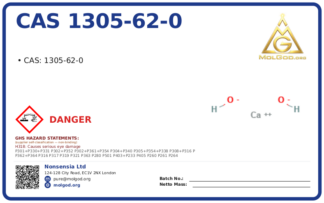 CAS 1305-62-0, CAS 1305-62-0 — chemical product label