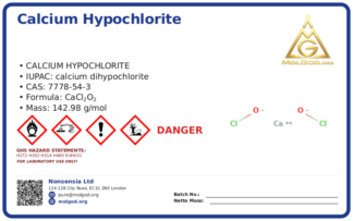 CAS 7778-54-3, CAS 7778-54-3 — chemical product label