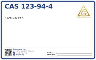 CAS 123-94-4 — chemical product label