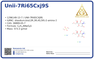 Glucosamine sulfate sodium chloride (CAS 38899-05-7) — chemical product label