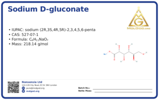 CAS 527-07-1, CAS 527-07-1 — chemical product label