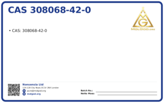 CAS 308068-42-0, CAS 308068-42-0 — chemical product label