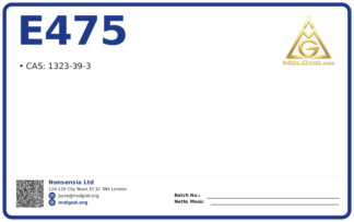 CAS 1323-39-3 — chemical product label