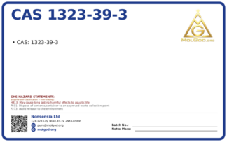 CAS 1323-39-3, CAS 1323-39-3 — chemical product label