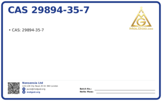 CAS 29894-35-7, CAS 29894-35-7 — chemical product label