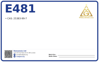 Е481 (Стеароиллактилат натрия/лактилат натрия SSL) (CAS 25383-99-7), CAS 25383-99-7 — chemical product label