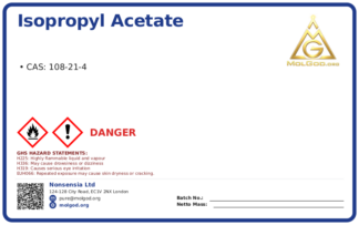 Изопропилацетат (CAS 108-21-4), CAS 108-21-4 — chemical product label