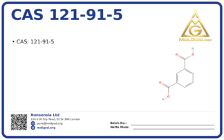 CAS 121-91-5, CAS 121-91-5 — chemical product label