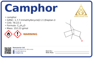 CAS 76-22-2, CAS 76-22-2 — chemical product label