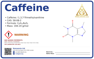 Caffeine (CAS 58-08-2), CAS 58-08-2 — chemical product label