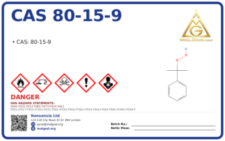 CAS 80-15-9, CAS 80-15-9 — chemical product label
