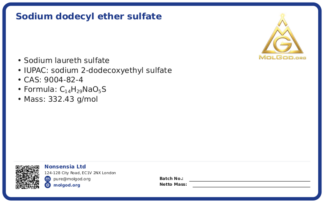 Sodium Lauryl Ether Sulphate (CAS 9004-82-4), CAS 9004-82-4 — chemical product label