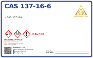 CAS 137-16-6 — chemical product label