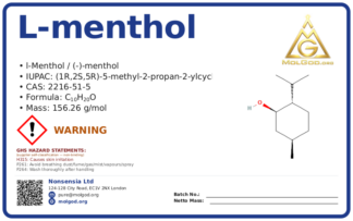 CAS 2216-51-5, CAS 2216-51-5 — chemical product label