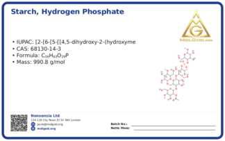 Starch, hydrogen phosphate acetate (CAS 68130-14-3), CAS 68130-14-3 — chemical product label